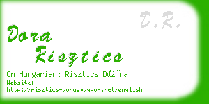 dora risztics business card